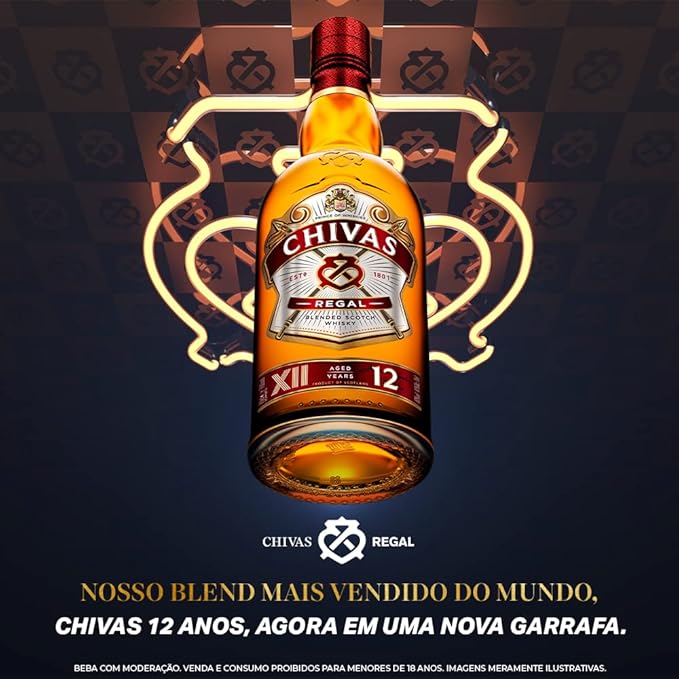 Whisky Chivas Regal 12 Anos, 1L